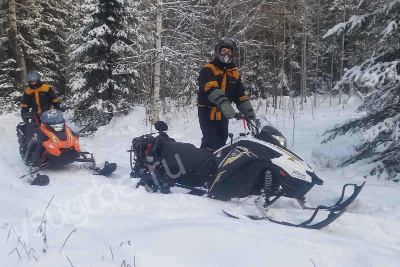 Однодневный тур на снегоходе дешево, екад.