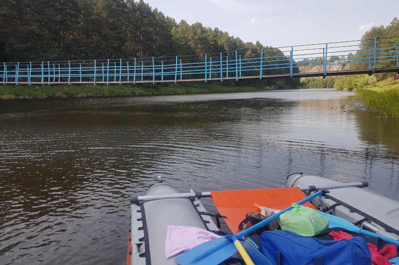 Двухдневный сплав на катамаране по реке, маршрут по реке на катамаране Реж.